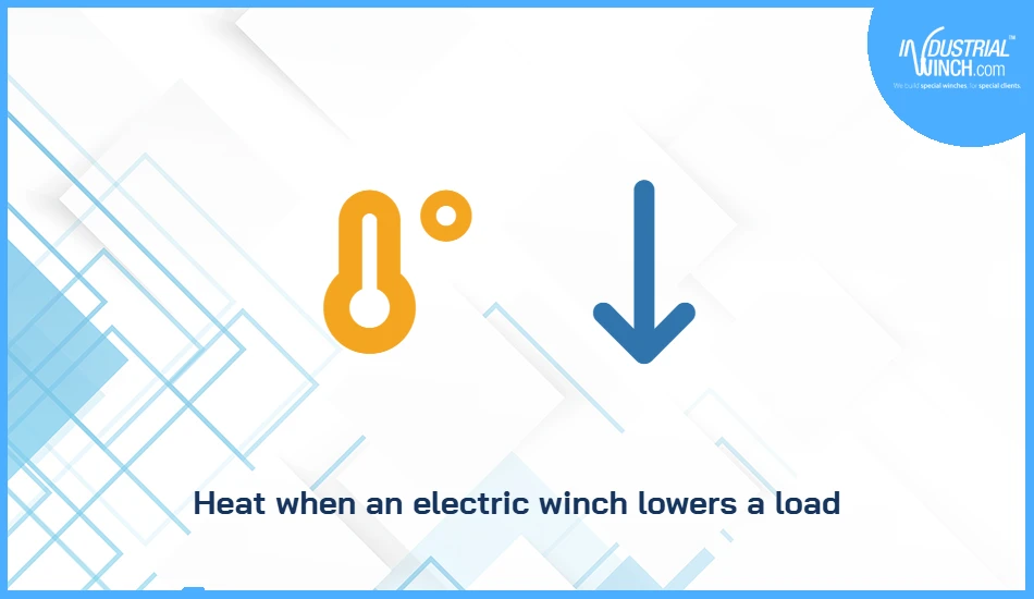 Heat when an electric winch lowers a load